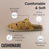 imageCUSHIONAIRE Benson Fisherman Sandals for Women  Suede Slip On Closed Toe Womens Clogs with Memory Foam Cork Footbed and Arch SupportChestnut Suede