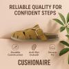 imageCUSHIONAIRE Benson Fisherman Sandals for Women  Suede Slip On Closed Toe Womens Clogs with Memory Foam Cork Footbed and Arch SupportChestnut Suede