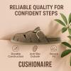 imageCUSHIONAIRE Benson Fisherman Sandals for Women  Suede Slip On Closed Toe Womens Clogs with Memory Foam Cork Footbed and Arch SupportTaupe Suede