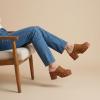 imageCUSHIONAIRE Womens Guest Faux Wood Clog with Memory Foam Padding Wide Widths AvailableChestnut
