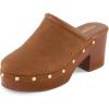 imageCUSHIONAIRE Womens Guest Faux Wood Clog with Memory Foam Padding Wide Widths AvailableChestnut