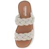 imageCUSHIONAIRE Womens Natasha rhinestone braided slide sandal Memory Foam Wide Widths AvailableSilver