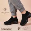 imageCUSHIONAIRE Breeze Easy Slip On Womens Sneakers  Casual Everyday Walking Shoes for Women with Breathable Mesh and ComfortBlackBl