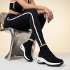 imageCUSHIONAIRE Breeze Easy Slip On Womens Sneakers  Casual Everyday Walking Shoes for Women with Breathable Mesh and ComfortBlackWhite