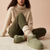 imageCUSHIONAIRE Hippy Womens Platform Ankle Boots  Genuine Suede Faux Fur Lining Cozy Winter SlipOn Design Comfortable Footwear with Wide Widths AvailableKhaki