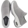 imageCUSHIONAIRE Breeze Easy Slip On Womens Sneakers  Casual Everyday Walking Shoes for Women with Breathable Mesh and ComfortGrey