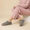 imageCUSHIONAIRE Hilo3 Cozy Suede Womens Slippers Soft Faux Fur Lined Slip On House Shoes for Women with Cushioned Memory FoamGrey 2