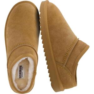 imageCUSHIONAIRE Hilo3 Cozy Suede Womens Slippers Soft Faux Fur Lined Slip On House Shoes for Women with Cushioned Memory FoamChestnut 2