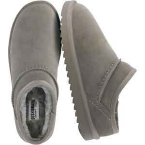 imageCUSHIONAIRE Hilo3 Cozy Suede Womens Slippers Soft Faux Fur Lined Slip On House Shoes for Women with Cushioned Memory FoamGrey 2