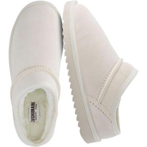 imageCUSHIONAIRE Hilo3 Cozy Suede Womens Slippers Soft Faux Fur Lined Slip On House Shoes for Women with Cushioned Memory FoamOff White 2