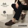 imageCUSHIONAIRE Fondu Genuine Leather Mule Clogs for Women Comfortable Slip On Womens Shoes with Penny Strap Accent and Memory Foam FootbedChocolate