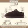 imageCUSHIONAIRE Hilo3 Cozy Suede Womens Slippers Soft Faux Fur Lined Slip On House Shoes for Women with Cushioned Memory FoamChocolate 2
