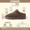 imageCUSHIONAIRE Hilo3 Cozy Suede Womens Slippers Soft Faux Fur Lined Slip On House Shoes for Women with Cushioned Memory FoamTaupe 2