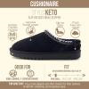 imageCUSHIONAIRE Keto Womens Slippers SlipOn Suede Mule Slipper  Cozy amp Stylish Memory Foam amp Faux Fur Lining Wide Widths AvailableBlack