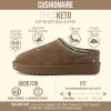 imageCUSHIONAIRE Keto Womens Slippers SlipOn Suede Mule Slipper  Cozy amp Stylish Memory Foam amp Faux Fur Lining Wide Widths AvailableBrown