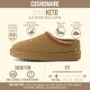 imageCUSHIONAIRE Keto Womens Slippers SlipOn Suede Mule Slipper  Cozy amp Stylish Memory Foam amp Faux Fur Lining Wide Widths AvailableChestnut