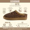 imageCUSHIONAIRE Keto Womens Slippers SlipOn Suede Mule Slipper  Cozy amp Stylish Memory Foam amp Faux Fur Lining Wide Widths AvailableLeopard