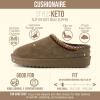 imageCUSHIONAIRE Keto Womens Slippers SlipOn Suede Mule Slipper  Cozy amp Stylish Memory Foam amp Faux Fur Lining Wide Widths AvailableTaupe