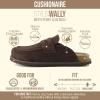 imageCUSHIONAIRE Wally LoaferStyle Suede Clogs for Men SlipOn Backless Indoor Outdoor Mens Shoes with Cushioned FootbedBrown