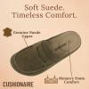 imageCUSHIONAIRE Wally LoaferStyle Suede Clogs for Men SlipOn Backless Indoor Outdoor Mens Shoes with Cushioned FootbedOlive