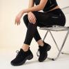 imageCUSHIONAIRE Womens Blaze Stretch Knit Slip on lace Sneaker Memory Foam amp LiteSole TechnologyBlackBlack