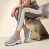 imageCUSHIONAIRE Womens Blaze Stretch Knit Slip on lace Sneaker Memory Foam amp LiteSole TechnologyGreyWhite