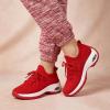 imageCUSHIONAIRE Womens Blaze Stretch Knit Slip on lace Sneaker Memory Foam amp LiteSole TechnologyRed