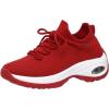 imageCUSHIONAIRE Womens Blaze Stretch Knit Slip on lace Sneaker Memory Foam amp LiteSole TechnologyRed