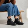 imageCUSHIONAIRE Womens Britain Chelsea Boots Soft Vegan Leather NonSlip Sole Memory Foam Back Pull Tab Ankle Boots for Women Wide WidthsBlack Nappa