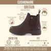 imageCUSHIONAIRE Womens Britain Chelsea Boots Soft Vegan Leather NonSlip Sole Memory Foam Back Pull Tab Ankle Boots for Women Wide WidthsEspresso