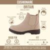imageCUSHIONAIRE Womens Britain Chelsea Boots Soft Vegan Leather NonSlip Sole Memory Foam Back Pull Tab Ankle Boots for Women Wide WidthsSand
