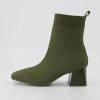 imageCUSHIONAIRE Womens Milo Stretch Ankle Sock Boot  Soft Knit Upper Memory Foam Padding Lightweight 175 Heel Wide Widths AvailableDark Olive