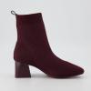 imageCUSHIONAIRE Womens Milo Stretch Ankle Sock Boot  Soft Knit Upper Memory Foam Padding Lightweight 175 Heel Wide Widths AvailablePlum