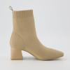 imageCUSHIONAIRE Womens Milo Stretch Ankle Sock Boot  Soft Knit Upper Memory Foam Padding Lightweight 175 Heel Wide Widths AvailableSand