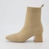 imageCUSHIONAIRE Womens Milo Stretch Ankle Sock Boot  Soft Knit Upper Memory Foam Padding Lightweight 175 Heel Wide Widths AvailableSand