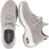 imageCUSHIONAIRE Womens Blaze Stretch Knit Slip on lace Sneaker Memory Foam amp LiteSole TechnologyGreyWhite