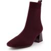 imageCUSHIONAIRE Womens Milo Stretch Ankle Sock Boot  Soft Knit Upper Memory Foam Padding Lightweight 175 Heel Wide Widths AvailablePlum