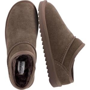 imageCUSHIONAIRE Hilo3 Cozy Suede Womens Slippers Soft Faux Fur Lined Slip On House Shoes for Women with Cushioned Memory FoamTaupe 2