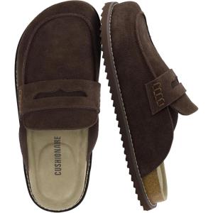 imageCUSHIONAIRE Wally LoaferStyle Suede Clogs for Men SlipOn Backless Indoor Outdoor Mens Shoes with Cushioned FootbedBrown