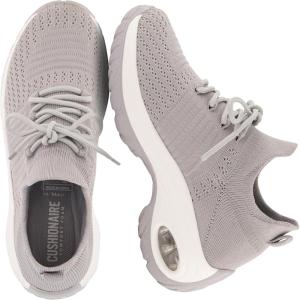 imageCUSHIONAIRE Womens Blaze Stretch Knit Slip on lace Sneaker Memory Foam amp LiteSole TechnologyGreyWhite