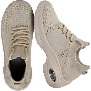 imageCUSHIONAIRE Womens Blaze Stretch Knit Slip on lace Sneaker Memory Foam amp LiteSole TechnologyTaupe