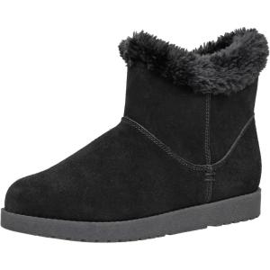 imageCUSHIONAIRE Womens Hethrow Genuine Suede pull on boot Memory Foam amp Wide Widths AvailableBlack Suede