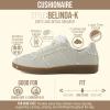 imageCUSHIONAIRE Belinda Lace Detail Casual Sneakers for Girls  Ribbon LaceUp Girls Shoes with Soft Cushion SupportGrey