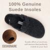imageCUSHIONAIRE Hana Womens Clogs  Comfortable Vegan Suede Clogs for Women  Slip On Potato Shoes with Cork Footbed amp Arch Support  Memory Foam Wide Widths AvailableCharcoal Wool