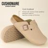 imageCUSHIONAIRE Hana Womens Clogs  Comfortable Vegan Suede Clogs for Women  Slip On Potato Shoes with Cork Footbed amp Arch Support  Memory Foam Wide Widths AvailableSand Vegan Suede