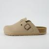 imageCUSHIONAIRE Hana Womens Clogs  Comfortable Vegan Suede Clogs for Women  Slip On Potato Shoes with Cork Footbed amp Arch Support  Memory Foam Wide Widths AvailableSand Vegan Suede