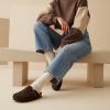 imageCUSHIONAIRE Hana Womens Clogs  Comfortable Vegan Suede Clogs for Women  Slip On Potato Shoes with Cork Footbed amp Arch Support  Memory Foam Wide Widths AvailableBrown Wool