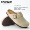 imageCUSHIONAIRE Hana Womens Clogs  Comfortable Vegan Suede Clogs for Women  Slip On Potato Shoes with Cork Footbed amp Arch Support  Memory Foam Wide Widths AvailableStone