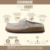 imageCUSHIONAIRE Hobby Genuine Leather Suede Mule Clogs for Women with Buckle Strap and Cork Footbed Supportive AllDay Comfort in Womens ShoesStone