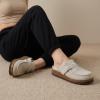 imageCUSHIONAIRE Hobby Genuine Leather Suede Mule Clogs for Women with Buckle Strap and Cork Footbed Supportive AllDay Comfort in Womens ShoesStone